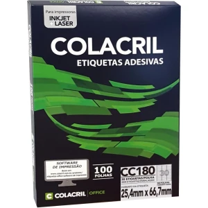 Etiqueta Matricial 25,4x66,7mm Carta 100fls