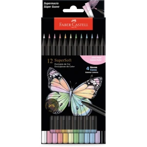 Lapis De Cor Redondo Supersoft 12 Cores Pastel