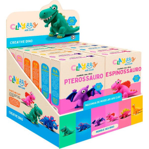 Massa Para Modelar Criativa Clayeez Creative Dino 38g (s)