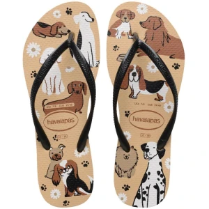 Chinelo Havaianas Feminino Slim Pets 33/4 Preto/dourado