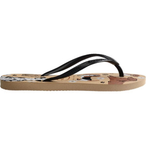 Chinelo Havaianas Feminino Slim Pets 37/8 Preto/dourado-124738-45213