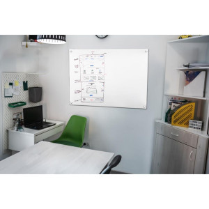 Quadro Escolar Branco De Vidro 90x60cm-123840-87212