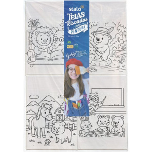 Tela Para Pintura Riscada Animais- Gabi Calazans 15x22(s-123841-95301