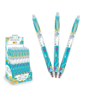Papelaria School Brinq Caneta Replay Que Apaga - Display