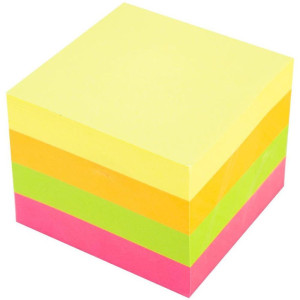 Bloco De Recado Autoadesivo 51x51mm Cubinho Fluoresc. 4x10
