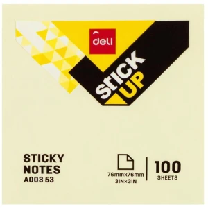 Bloco De Recado Autoadesivo 76x76mm Amarelo 100fls