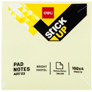 Bloco De Recado Autoadesivo 76x76mm Tons Pasteis 4x100fls-125132-45896