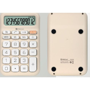 Calculadora De Mesa 12 Dig. Bege Solar/bateria