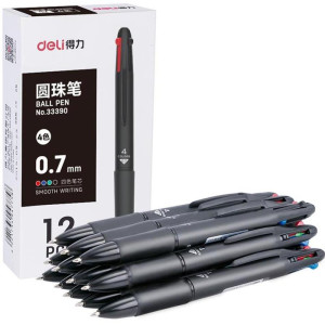 Caneta Esferografica Deli 4 Cores C/grip Pt 0,7mm-125055-19679