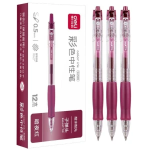 Caneta Gel Retratil C/grip Vinho 0,5mm