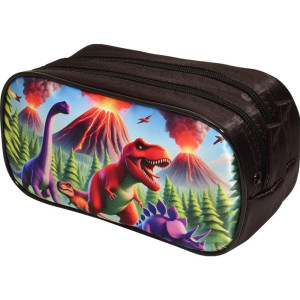 Estojo Duplo Dino Vulcao/fogo Sortido-125155-98911