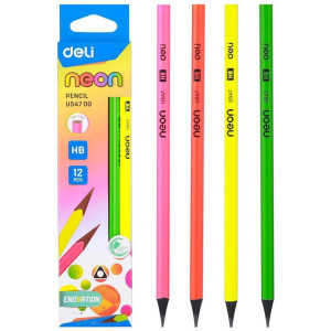 Lapis Preto Redondo Decorado Hb Neon Wood Free-125070-42977