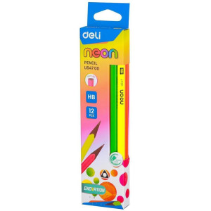 Lapis Preto Redondo Decorado Hb Neon Wood Free-125070-53365