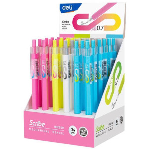 Lapiseira 0.7mm Scribe C/borracha 4 Cores-125072-90524