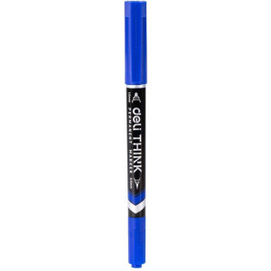 Pincel Marcador Permanente Duas Pontas 0,5mm E 1,0mm Azul-125087-21021
