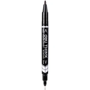 Pincel Marcador Permanente Duas Pontas 0,5mm E 1,0mm Pt