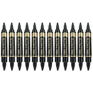 Pincel Marcador Permanente Ponta Chanfrada Duas Pontas Pt