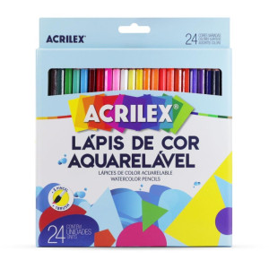 Lapis De Cor Aquarelavel 24 Cores