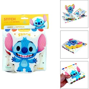 Livro Para Banho Stitch E Sua Cor Fav. C/esponja 14x14cm-124833-11504