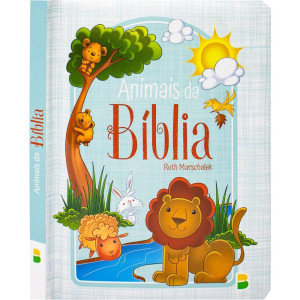 Livro Infantil Ilustrado Biblia Animais 12,4x15,8cm 10p