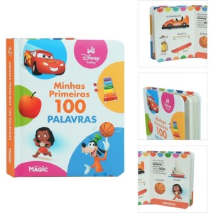 Livro Infantil Ilustrado Minhas Primeiras 100 Palavras 12,5x15,5