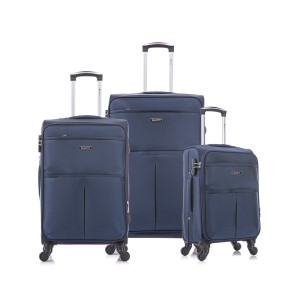 Kit De Malas De Viagem 3 Peças Seanite 20" 24" 28" – Azul