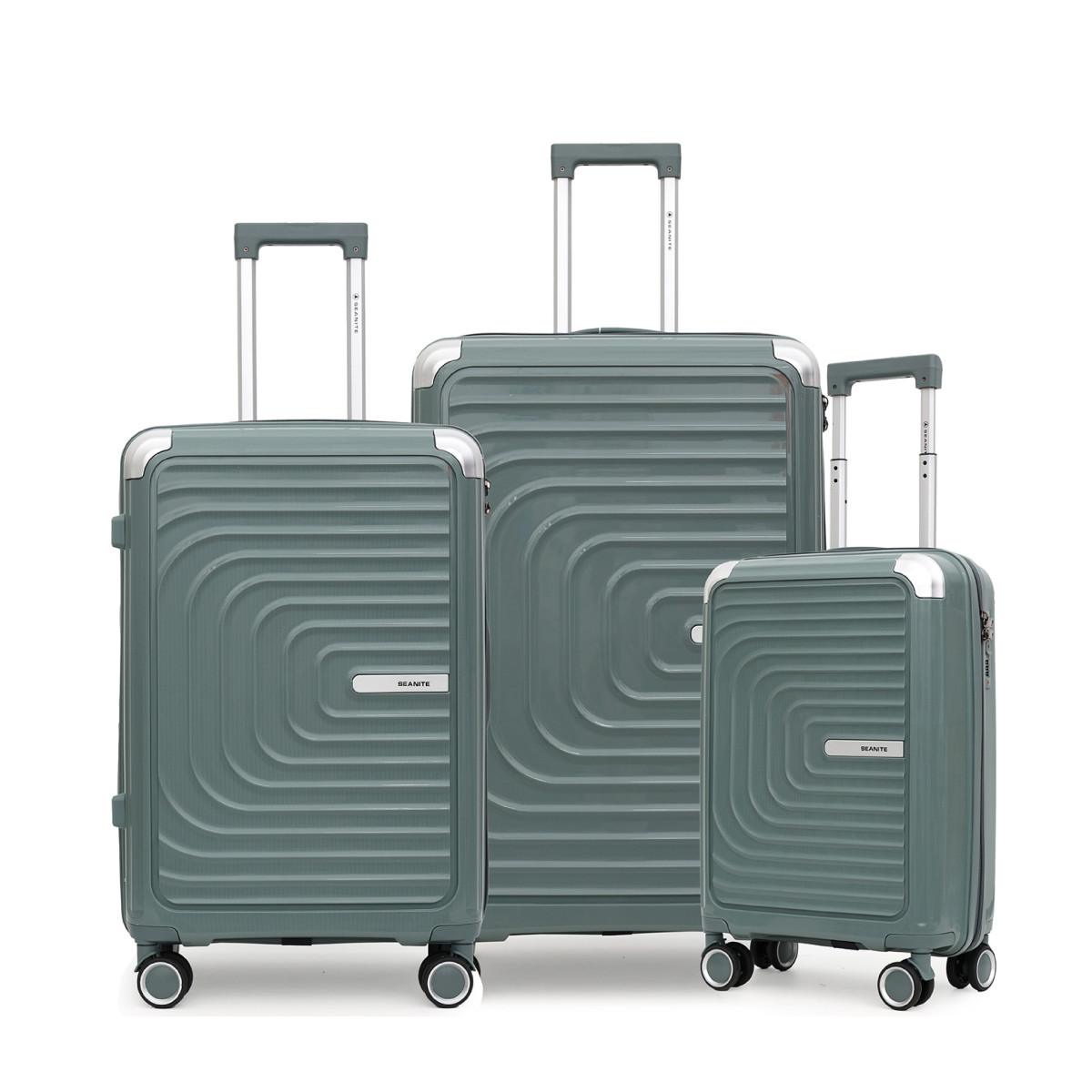 Kit De Malas De Viagem 3 Peças Seanite 20" 24" 28" – Cor Pistache