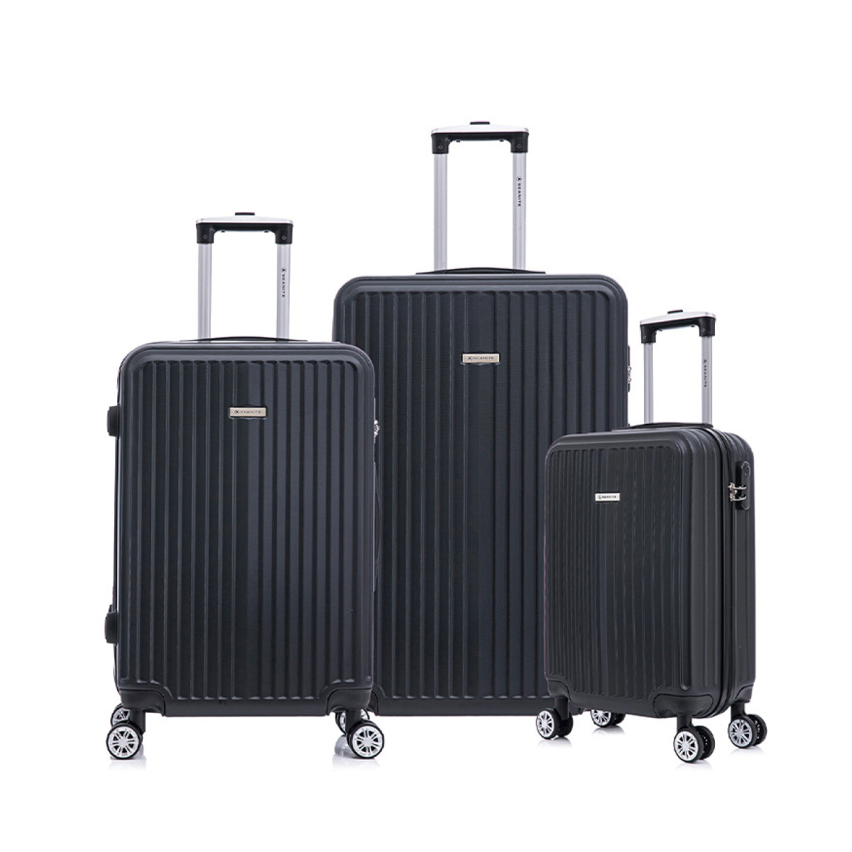 Kit De Malas De Viagem 3 Peças Seanite 20" 24" 28" – Cor Preto