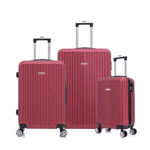 Kit De Malas De Viagem 3 Peças Seanite 20" 24" 28" – Cor Vermelho