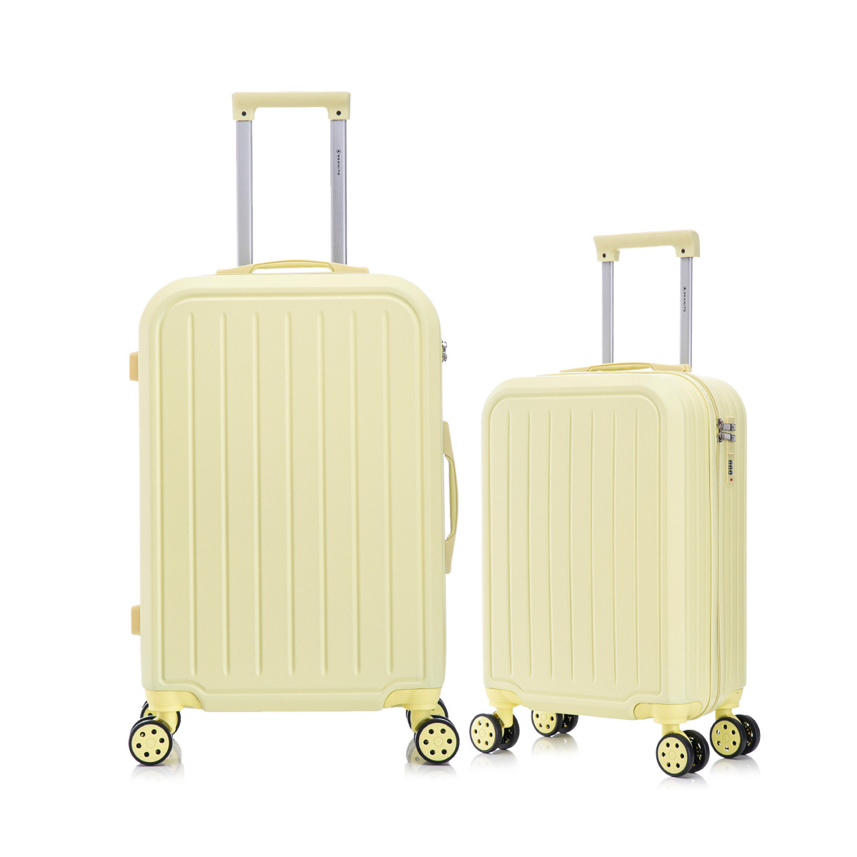 Kit De Malas De Viagem 2 Peças Seanite 20" 24" Rodas Duplas – Cor Banana