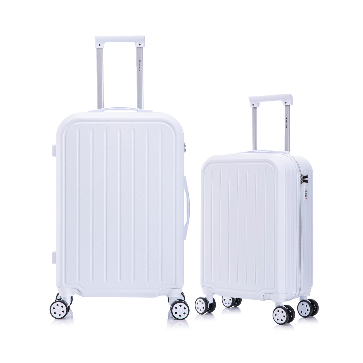 Kit De Malas De Viagem 2 Peças Seanite 20" 24" Rodas Duplas – Cor Chantilly