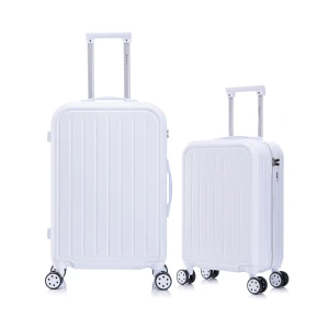 Kit De Malas De Viagem 2 Peças Seanite 20" 24" Rodas Duplas – Cor Chantilly
