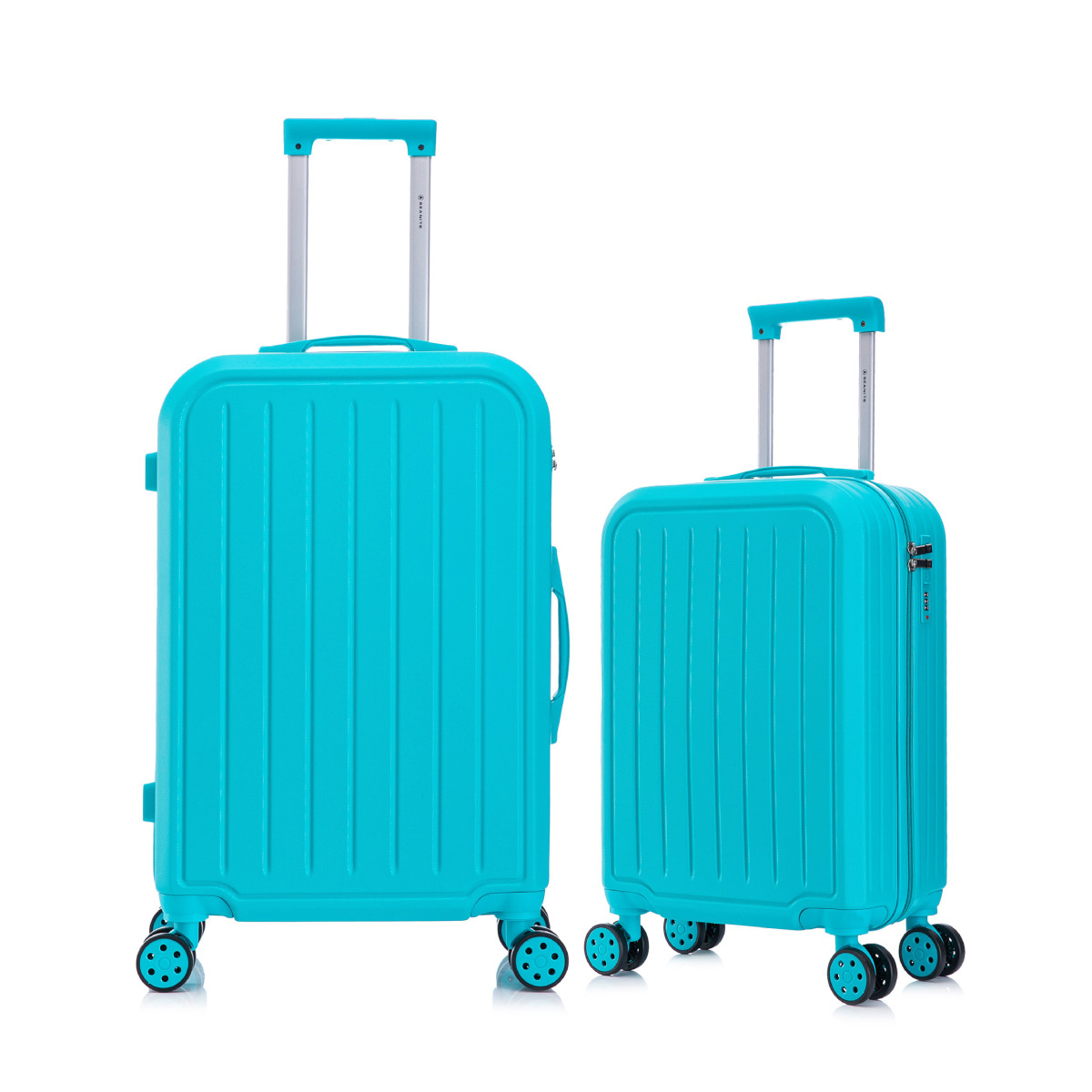 Kit De Malas De Viagem 2 Peças Seanite 20" 24" Rodas Duplas – Cor Turquesa