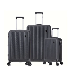 Kit De Malas De Viagem 3 Peças Seanite 20" 24" 28" Rodas Duplas – Cor Preto
