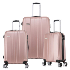 Kit Malas De Viagem Rodas Duplas Blush 20" 24" 28"