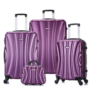 Kit Malas De Viagem Com Frasqueira Roxo 14" 20" 24" 28"