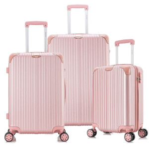 Kit Malas De Viagem Rodas Duplas Blush Escuro 20" 24" 28"