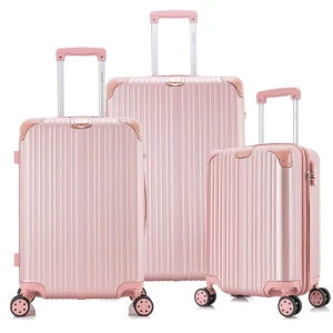Kit Malas De Viagem Rodas Duplas Blush Escuro 20" 24" 28"