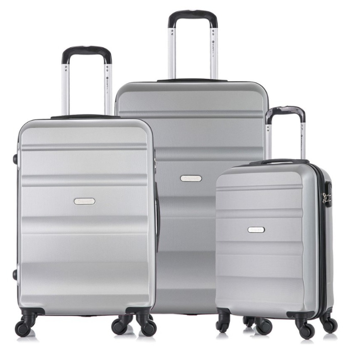 Kit Malas De Viagem Prata 20" 24" 28"