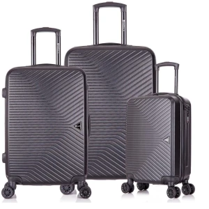 Kit Malas De Viagem Tsa Preto 20" 24" 28"