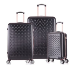 Kit Malas De Viagem Rodas Duplas Preto 20" 24" 28"