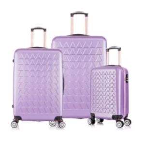Kit Malas De Viagem Rodas Duplas Lilás 20" 24" 28"