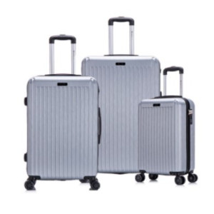 Kit Malas De Viagem Prata 20" 24" 28"