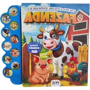 Livro Sonoro Animais Fazenda 28,5x26,7 10p