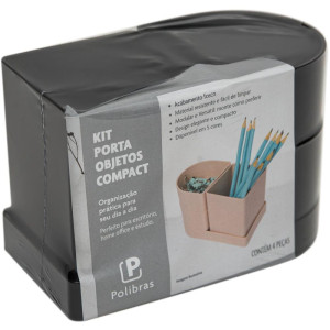 Acessorio Para Mesa Organizador Compact Cristal 4 Pecas-125909-58601