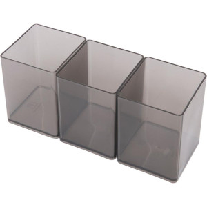 Acessorio Para Mesa Organizador Office Fume 3 Pecas-124597-57607