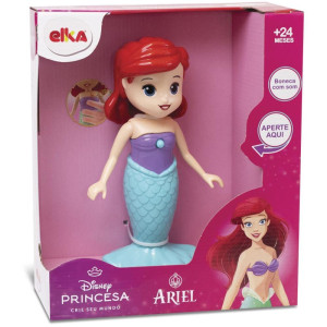 Boneca Com Mecanismo Princesa Ariel 20cm