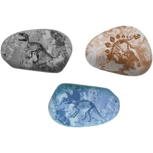 Borracha Decorada Tris Fossil  3 Cores