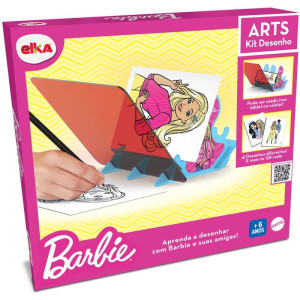 Brinquedo Para Colorir Barbie Arts Kit Desenho