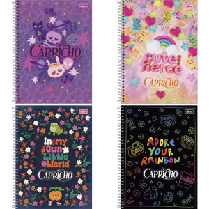 Caderno 01x1 Capa Dura Capricho 80fls Fit